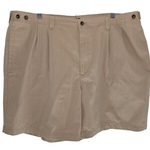 Vintage Y2K 90s Dockers Pleated No Wrinkle Men's Khaki Flat Front Shorts Size 44